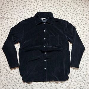 Vintage Velvet Button-Up Shirt